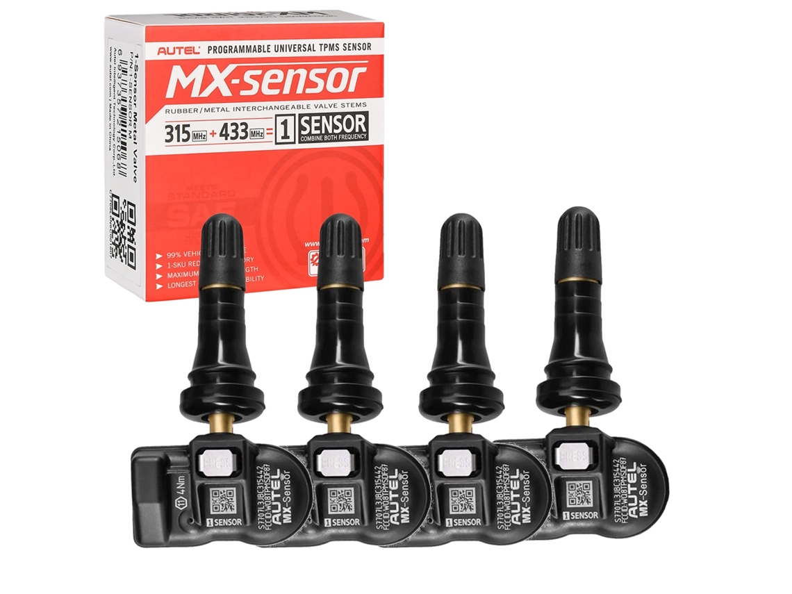 Sensor Tpms, Compatibilidade 315mhz E 433mhz, Instalação Fácil, 4pc Sensor De Borracha