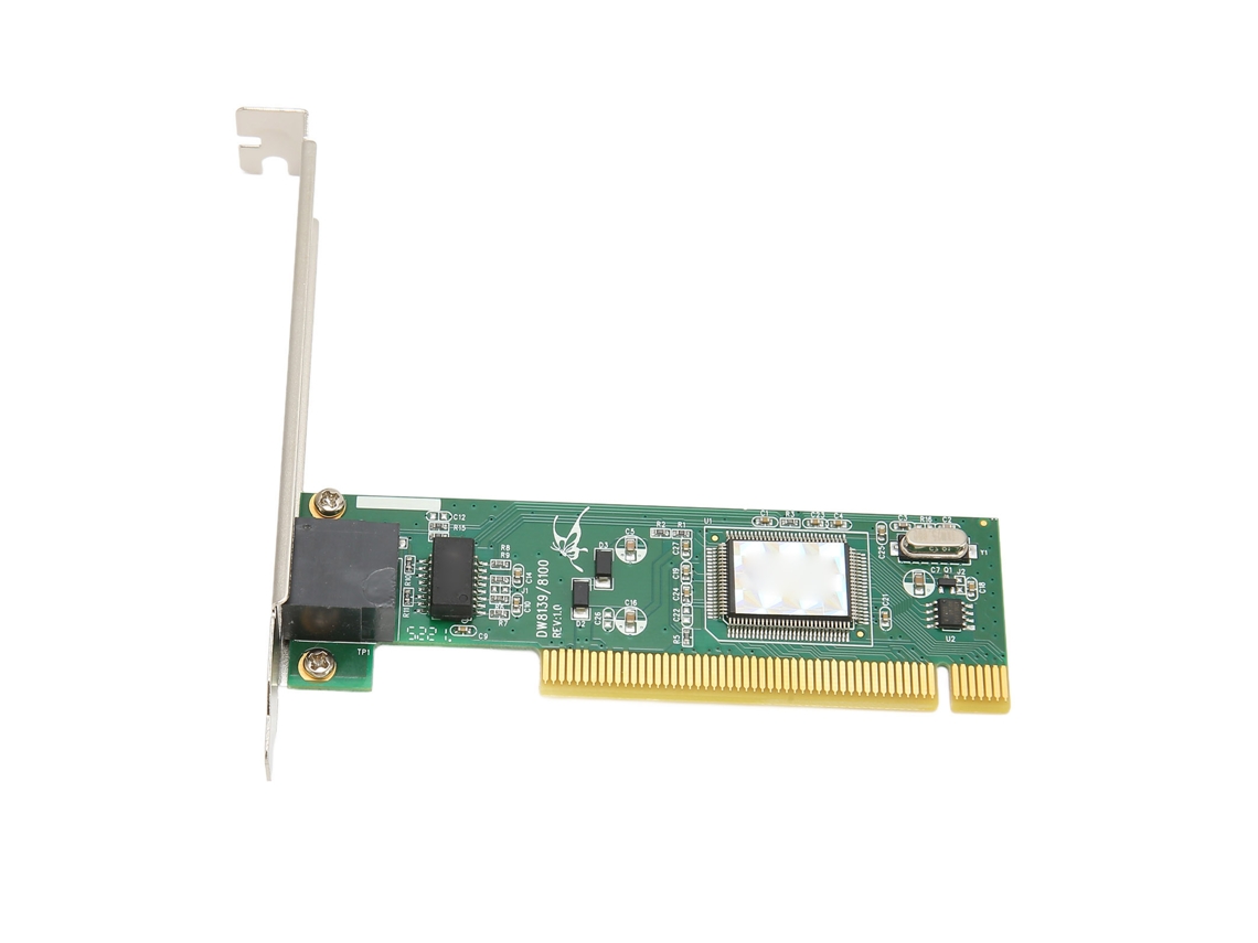 Adaptador De Rede Pcie 10/100mbps Rj45 Auto Negociação Para Jogos De Computador Luz Dourada