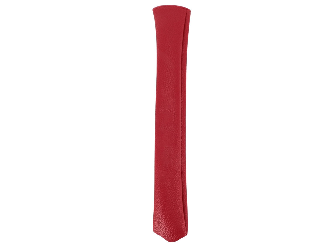 Yncm-capinha De Bastão De Alinhamento De Couro Vermelha