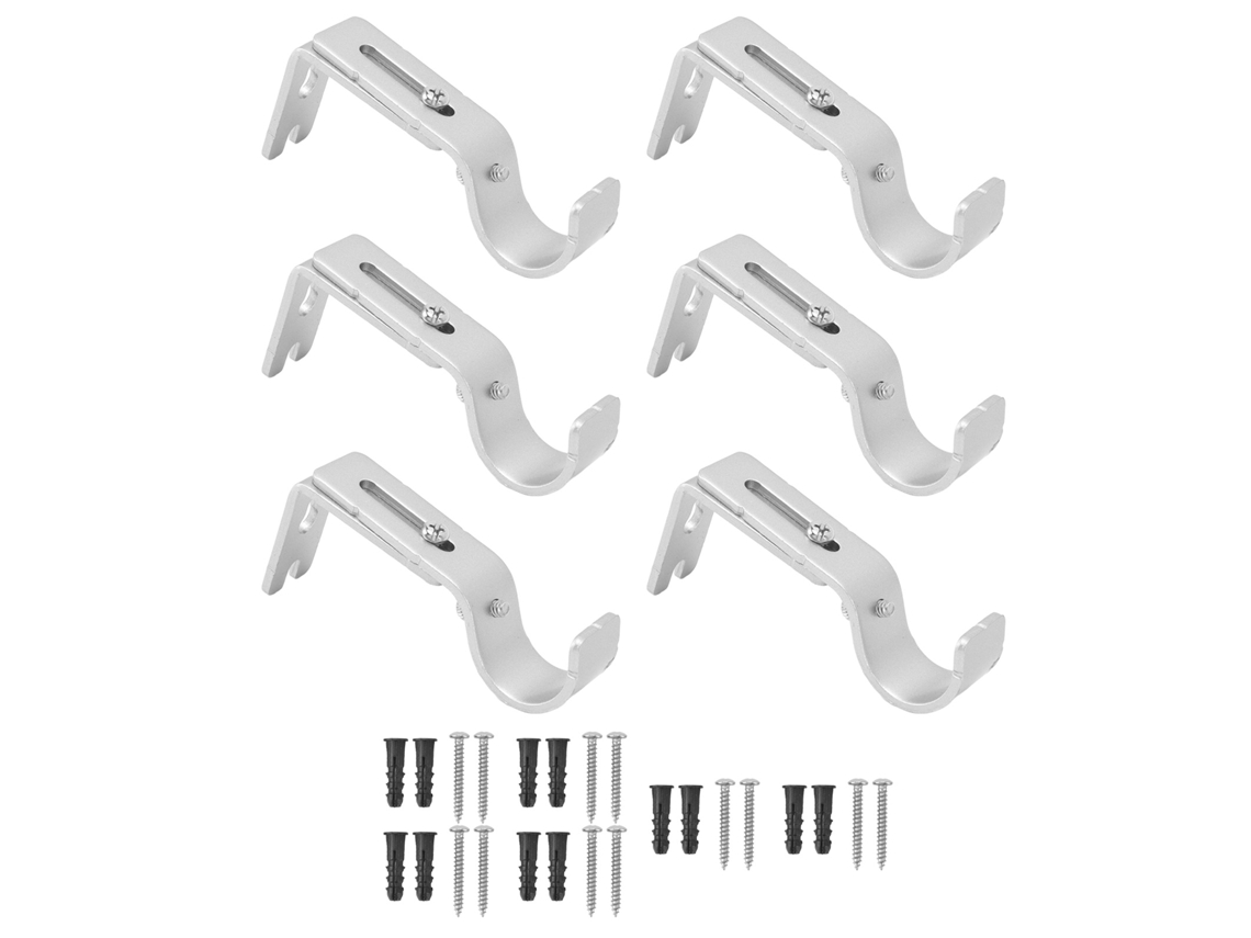 Suportes para Cortina (Conjunto de 6 peças, Ajustáveis)