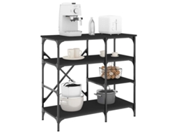 Vidaxl Estante 90x40x84 Cm Derivados De Madeira E Metal Preto