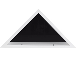 Caixa Madeira Branca Bandeira Americana Resistente Riscos Montagem Parede Formato Triangular Elegante Ideal GOKOCO