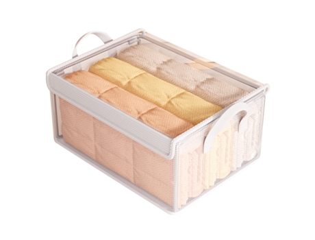 Organizador De Roupas Para Guarda Roupa, Organizador De Armário, Organizador De Armário Com Tampa Para Calças Jeans E Camisas Qjh (50 X 35 X 32 Cm)