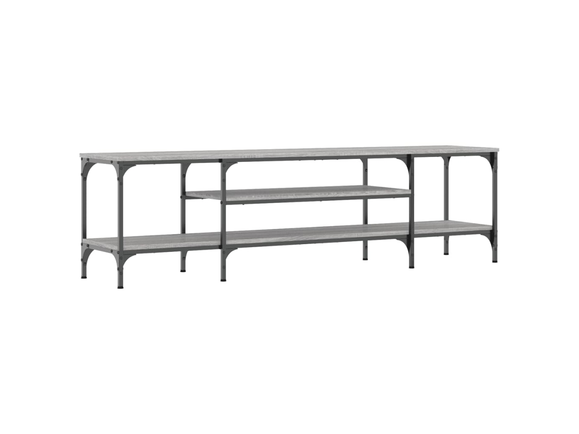 Móvel de Tv Derivados de Madeira e Ferro Cinza Sonoma MAISON EXCLUSIVE (161x35x45 cm)