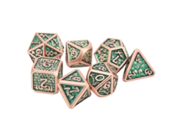 Primerox conjunto de 7 Dados Metal Poliédricos Portáteis para Jogos de Tabuleiro e Rpg Tipo 2
