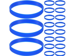 Conjunto De 60 Pulseiras Elásticas Silicone Unissex, Azul Escuro, Ideais Para Eventos, Identificação E Festas, Além De