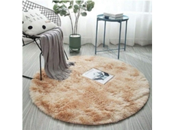 Tapete Ehstmind Shaggy Fluffy Long Pile Redondo Absorção Água Antiderrapante Gradiente Plush Multicor (100x50x50cm)
