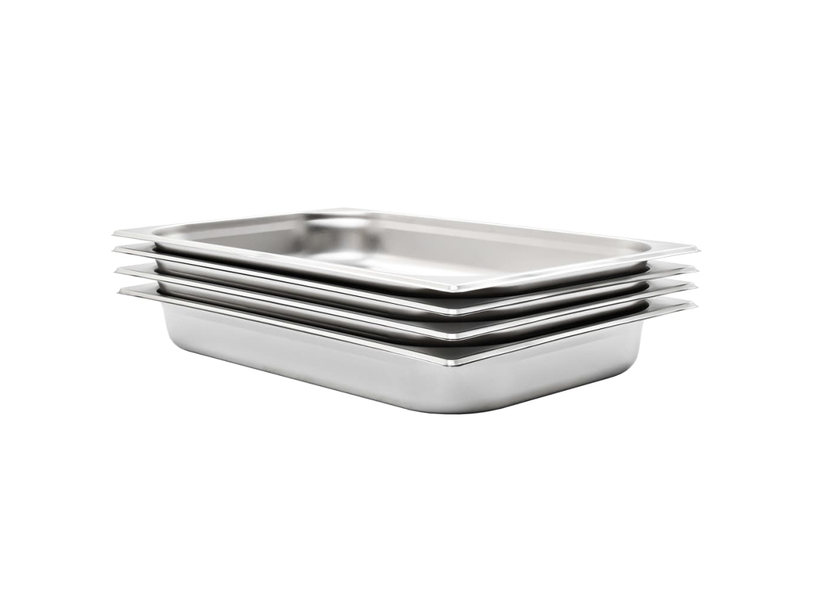 Gastronorm Container, Gastronorm Containers Vidaxl Prateado Aço Inoxidável (530 X 325 X 65 Mm)