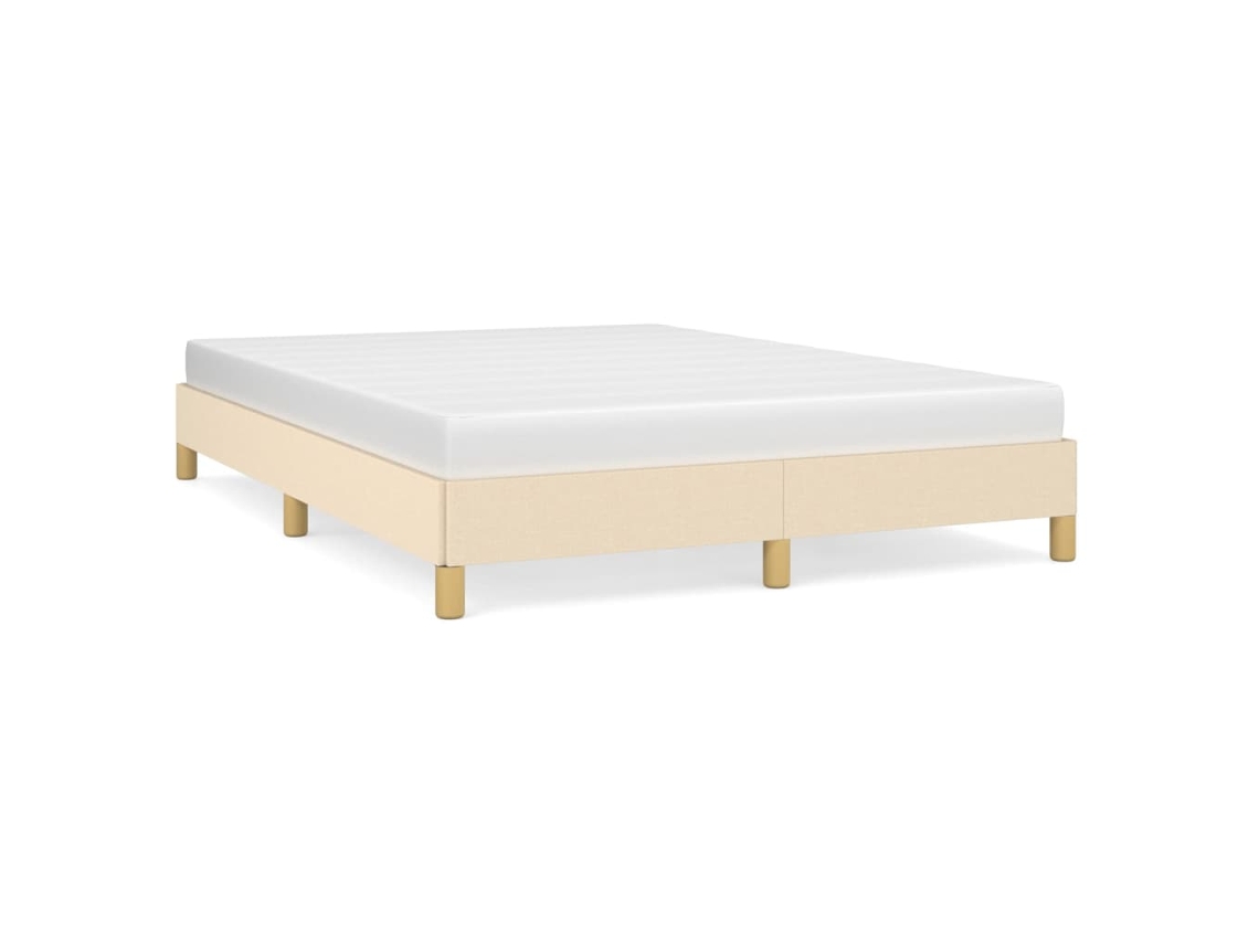 Bed Frame, Bed Frames Vidaxl Creme Tecido (140 X 200 Cm)