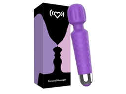 Bestvite Wireless Massageador De Varinha, 8 Velocidades Potentes E 20 Modos De Vibração, Pessoal Elétrico Portátil Para Mulheres E Homens - Preto