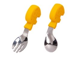 Conjunto de Utensílios para Bebés Colher e Garfo em Aço Inoxidável NEVEANCE