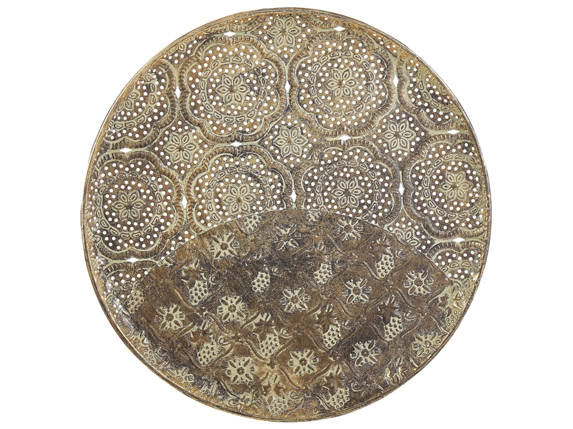 Tabuleiro BELIANI Kitnos de Metal Dourado 49x49x2