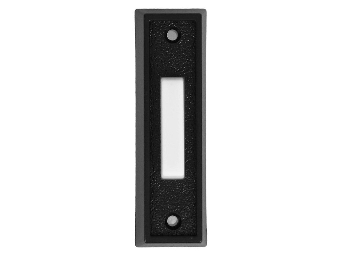 Botão De Campainha Autoredefinido Botão De Campainha Residencial Fioado Estilo Europeu Vintage Plástico Preto 7,30x2,10x1,50cm Negro
