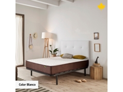 Pack Colchão + Cabeceira Estofada + Sommier 90x180 | Branco