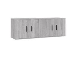 Conjunto de 2 Armários de Parede para TV Cinzento Sonoma 57x34,5x40 cm MAISON EXCLUSIVE