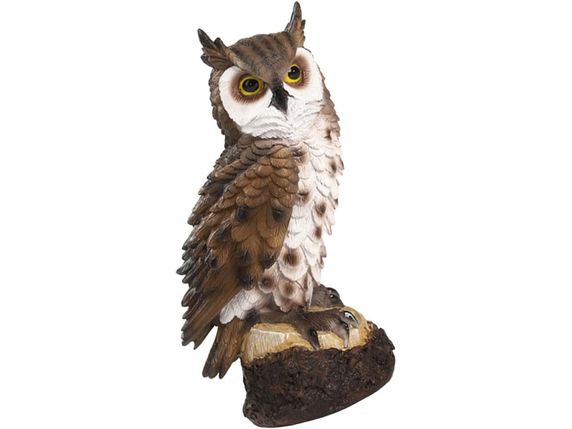 Estatueta Decorativa Coruja Resina Marrom Design Criativo Ecológico Escultura Elegante Decoração Hotéis Casa GOKOCO