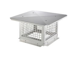 Chapéu De Chaminé Inox 305x305mm Com Proteção Anti Pássaros Tekmaquinas