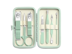 Lurelia Kit De Manicure E Pedicure 7 Peças, Em Aço Inoxidável, Para Unhas Grossas, Antiderrapante, Portátil, Com Estojo, Para Cuidados Pessoais