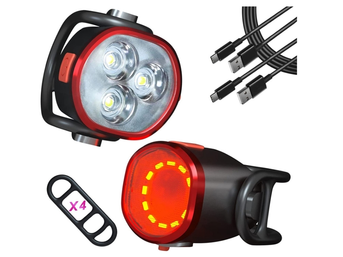 Luzes De Bicicleta Des953 Preta