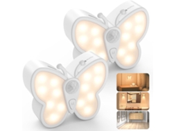 Conjunto De 2 Luminárias Noturnas Magnéticas Recarregáveis Em Formato