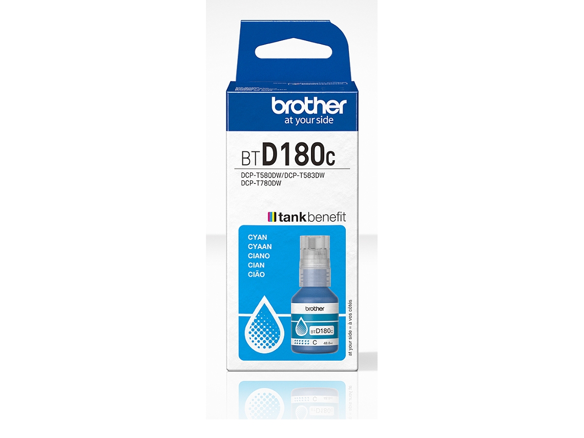 Tinteiro BROTHER BTD180C Ciano