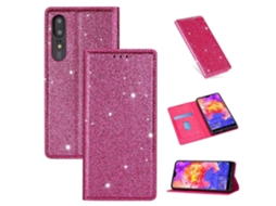 Capa De Couro Ultrafina Com Flip Horizontal Magnético E Glitter Com Suporte E Compartimentos Para Cartões Para Huawei P20 Pro