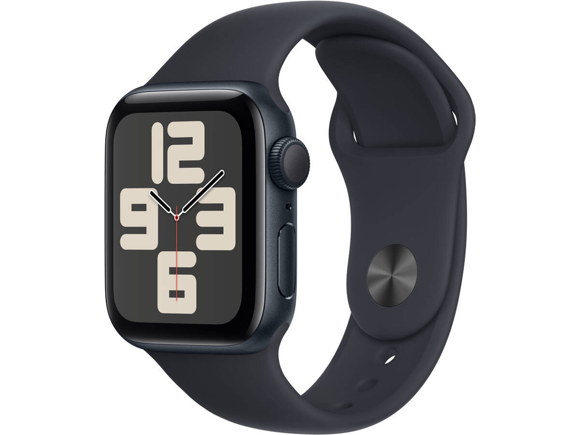 APPLE Watch SE GPS 40 mm Meia-noite com Bracelete Desportiva Meia-noite (Tamanho: M/L)