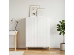 Vidaxl Buffet Branco Brilhante 66 X 34,5 X 95 Cm Derivados De Madeira