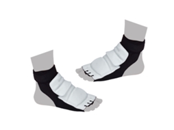 1 Par De Protector De Pie Taekwondo Resistente Ao Deslizamento Aéreo Para Treinamento Boxe Karatê Tamanho M 34-35 Preto E Branco