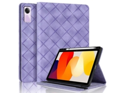 Capa de couro inteligente com relevo de diamante Webake para tablet