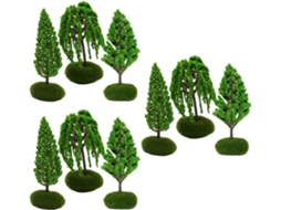 Conjunto De 3 Árvores Em Miniatura Para Decoração De Paisagem - Modelos Diy - Artificiais