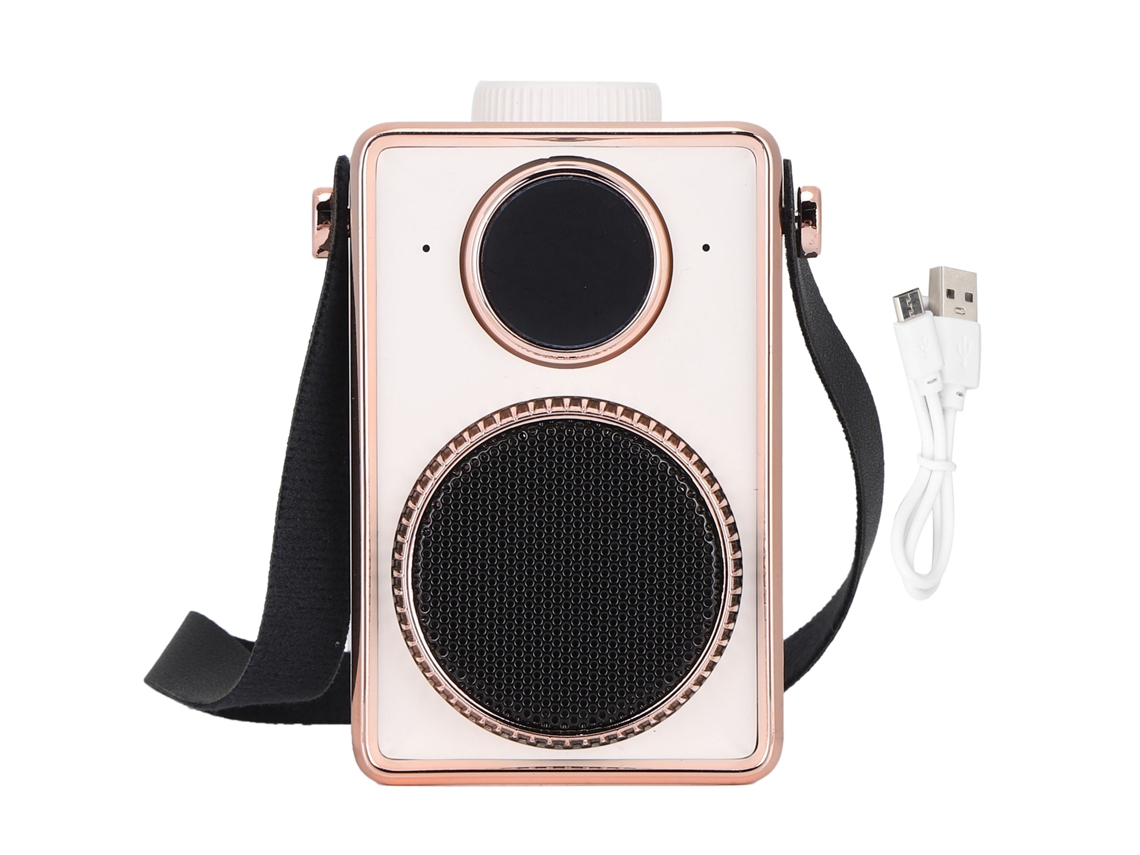 Caixa De Som Bluetooth Mini Retrô Antiga Portátil Sem Fio De Abs (branco)