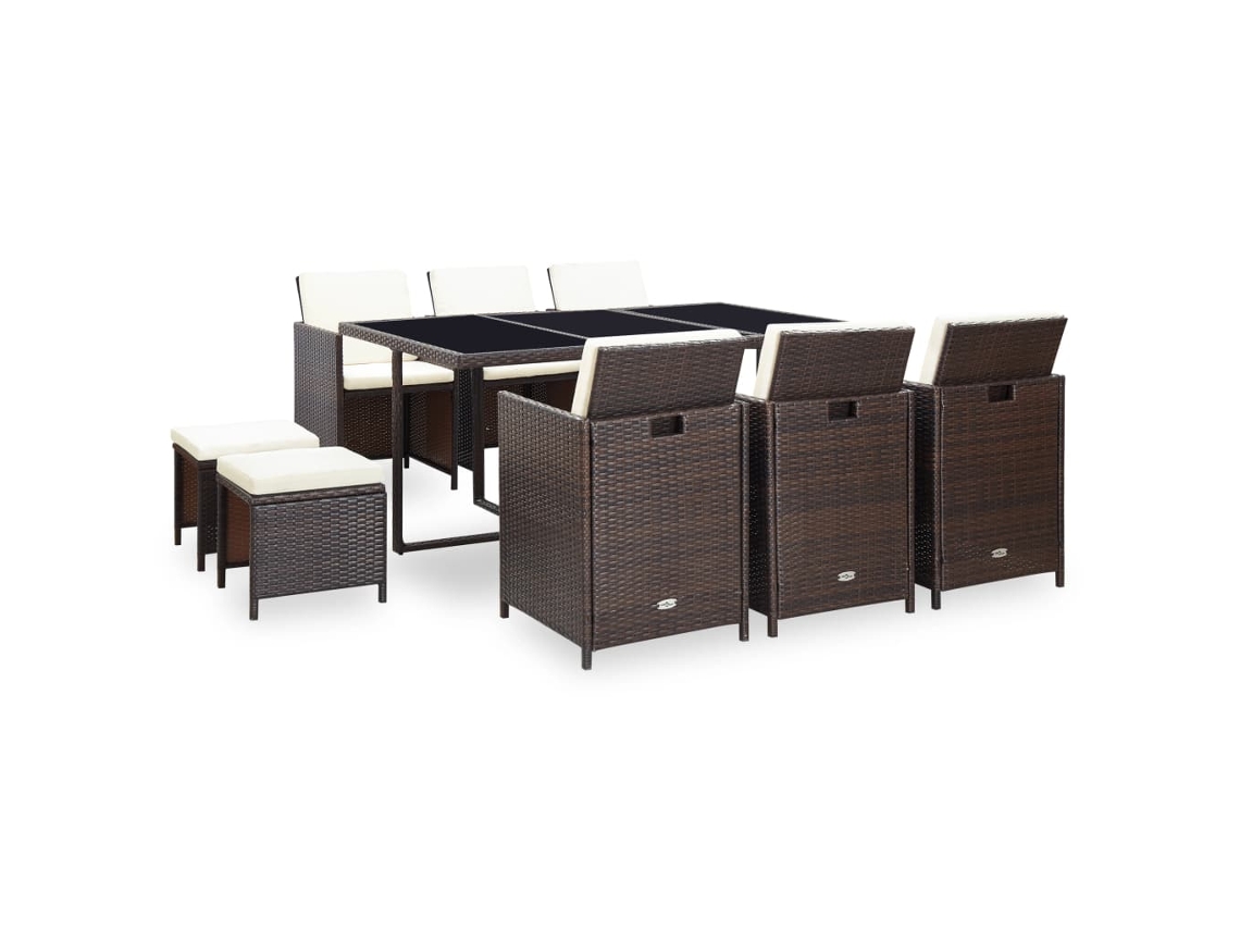 Outdoor Dining Set, Outdoor Dining Sets Vidaxl Marrom Rattan / Vime (n/a)