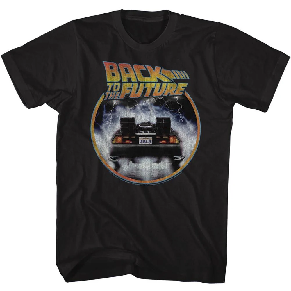 Unisex Adult T-shirt Rockinstone Back To The Future Movie Back To The Back Black Sizes