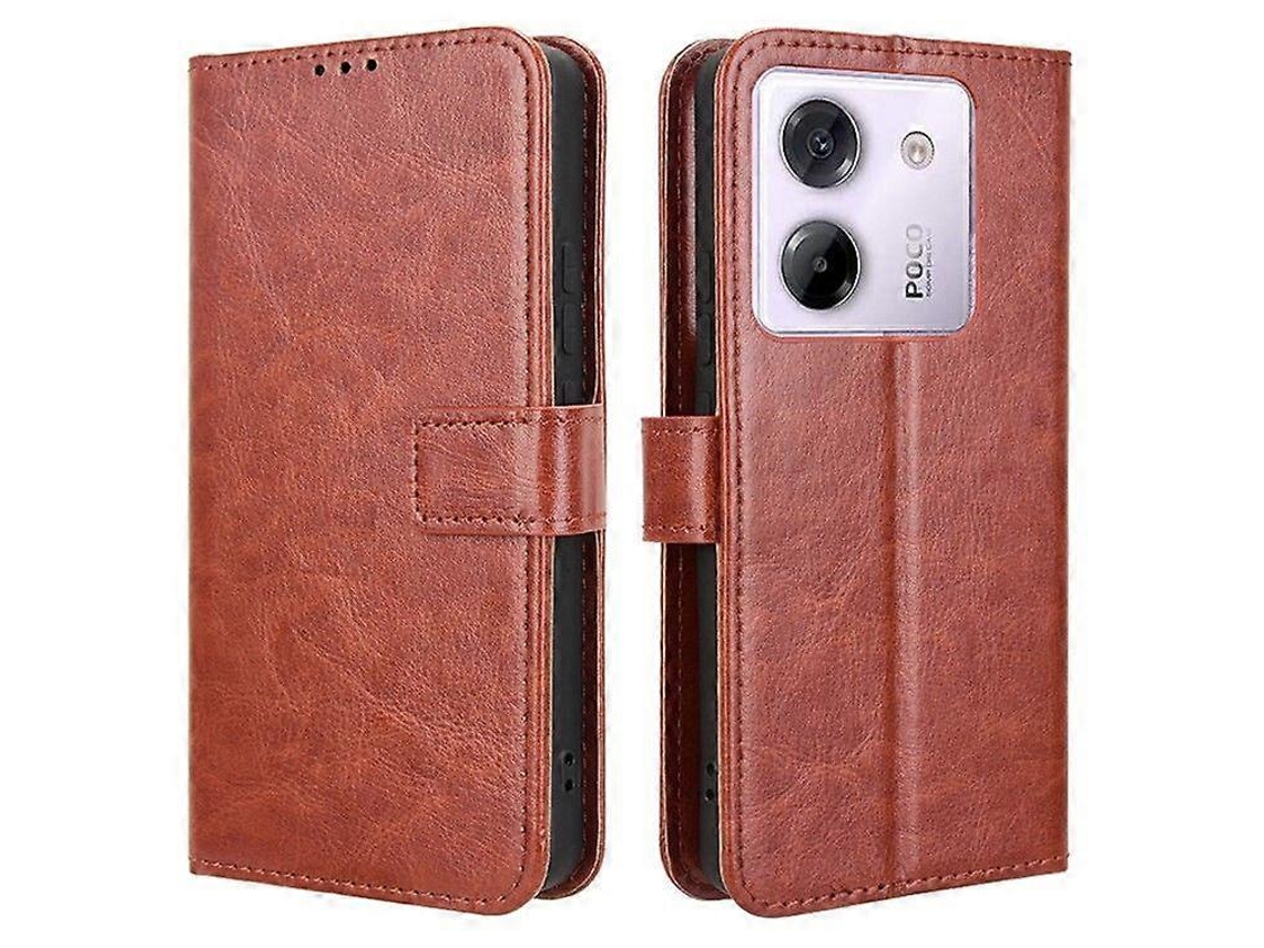 Capa Crazy Texture Para Xiaomi Xiaomi Poco M7 Veanxin Pele Sintética