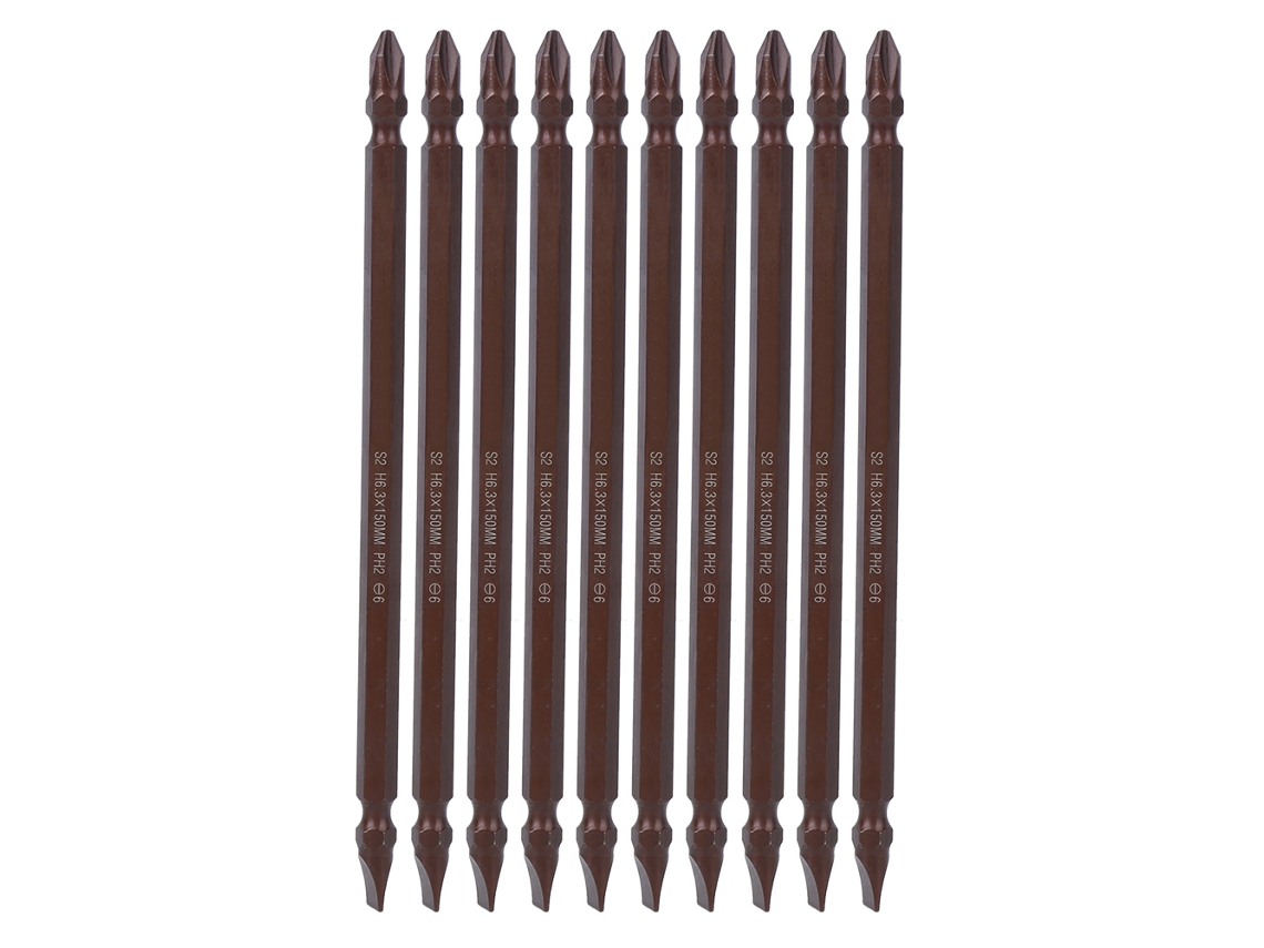 Pontas de Parafuso Duas Pontas H6.3 Magnéticas Cruzadas 150mm S/MARCA