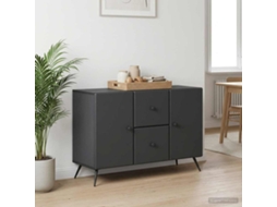 Vidaxl Buffet Com Gaveta Preto 89 X 34,5 X 60 Cm Derivados De Madeira