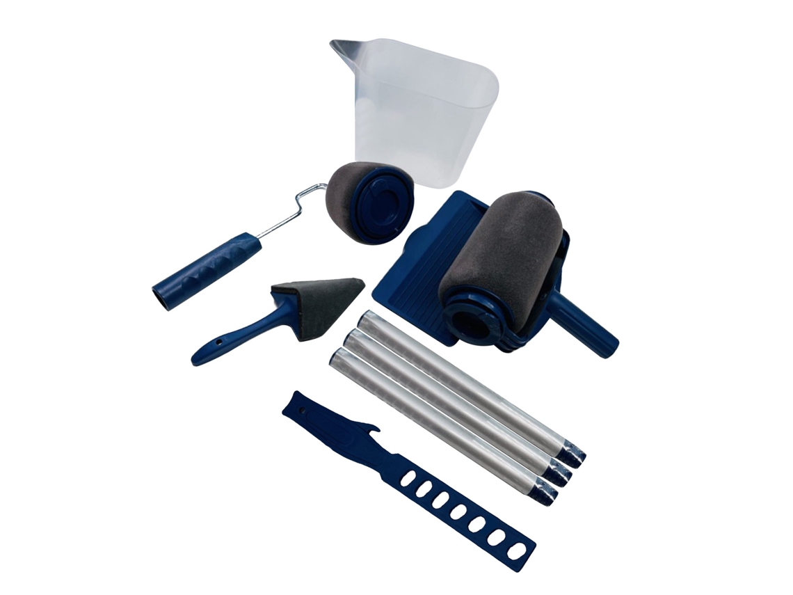 Laxiscreed Conjunto De Rolo De Tinta Portátil Para Raspar E Escovar - Compacto E Multifuncional
