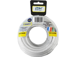 Rolo De Cabo EDM Redondo 3 x 2.5 mm Branco 15  mts