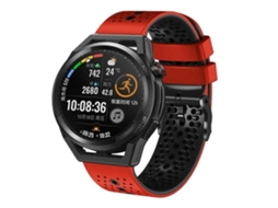 Pulseira De Silicone Perfurada Bicolor De 22 Mm Para Huawei Watch Gt Runner