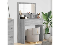 Vidaxl Mesas De Maquiagem Para Quarto Cinza Sonoma 80 X 39,6 X 135 Cm