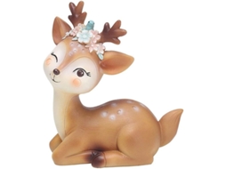Figurinha decorativa de Bambi 3D em resina, presente de Natal e aniversário com S/MARCA