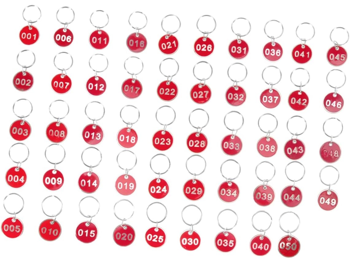 Chaveiro Com Etiqueta Para Bagagem, Data E Número, Com Argola -