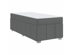 Conjunto 1 Cama Box Vidaxl Cinzento Tecido (120 X 190 Cm)
