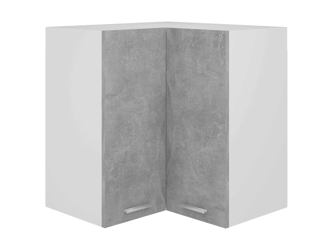 Conjunto 1 Armário De Canto Parede Vidaxl Cinzeto Derivados De Madeira (57 X 57 X 60 Cm)