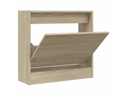 Shoe Cabinet, Shoe Cabinets Vidaxl Marrom Madeira Processada (60 X 21 X 57 Cm)