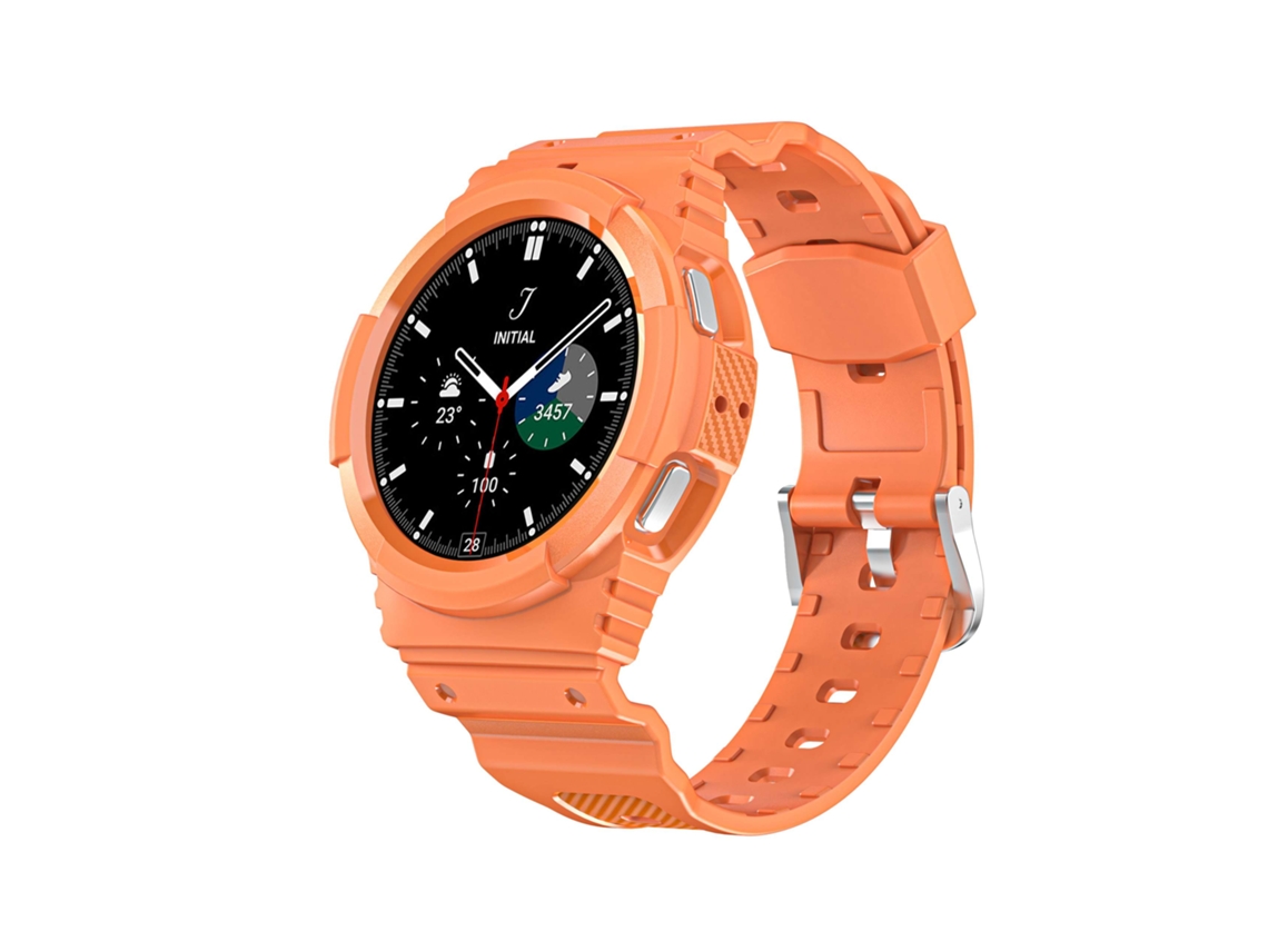 Capa com Bracelete Endurance All-In-One para Samsung Galaxy Watch 4 44Mm Laranja