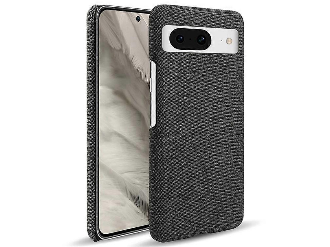 Loja Iberiancapa Compatível Com Google Pixel 8, Capa Protetora Rígida De Pc Com Textura De Tecido Cor Sólida Preta