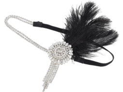 Conjunto De 5 Tiaras Vintage Com Penas - Acessório De Cabelo Exclusivo Para Festas E Cosplay.