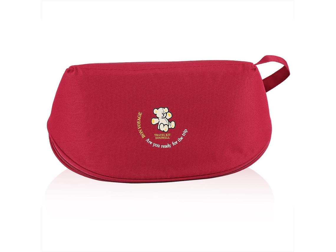 KOFIHETY Bolsa de armazenamento portátil Diniwell para roupas íntimas femininas, sutiãs e malas de viagem, design de urso vermelho